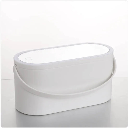 Portable LED Makeup Mirror & Travel Organizer Box